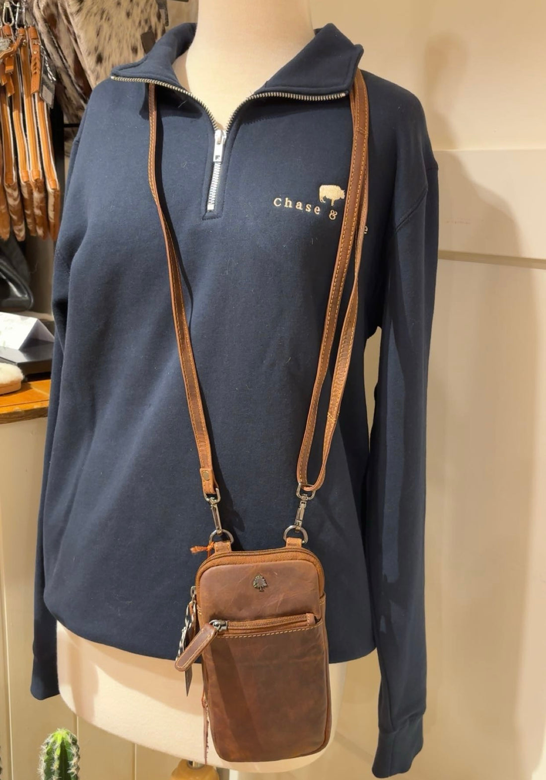 Leather Crossbody Small Pouch 6810