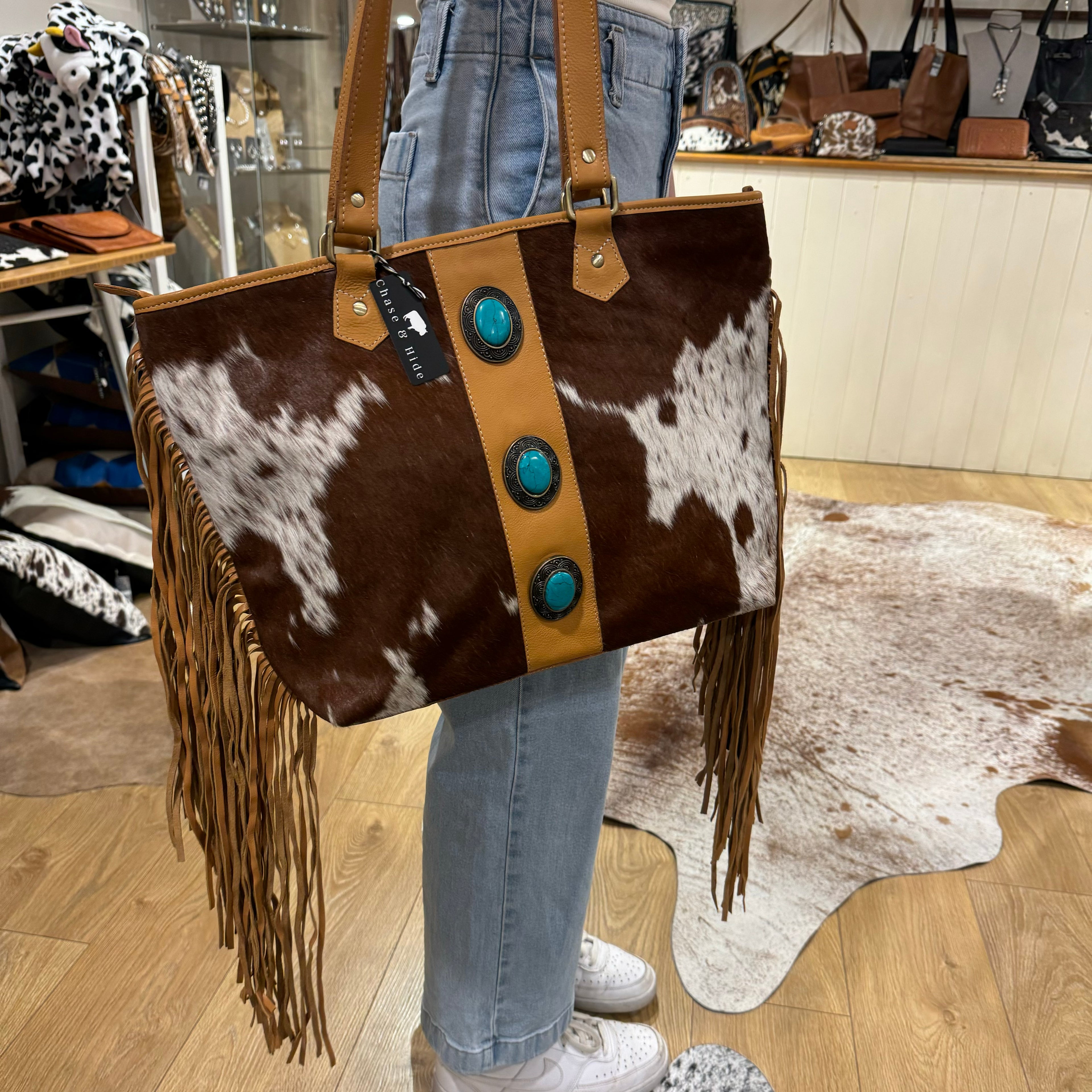 The Yellowstone Handbag with turquoise detail 