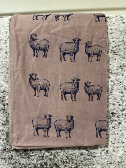Sheep family scarf