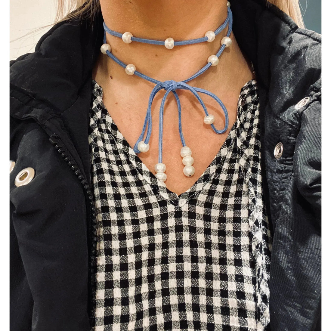 Pearl Lariat sky Blue
