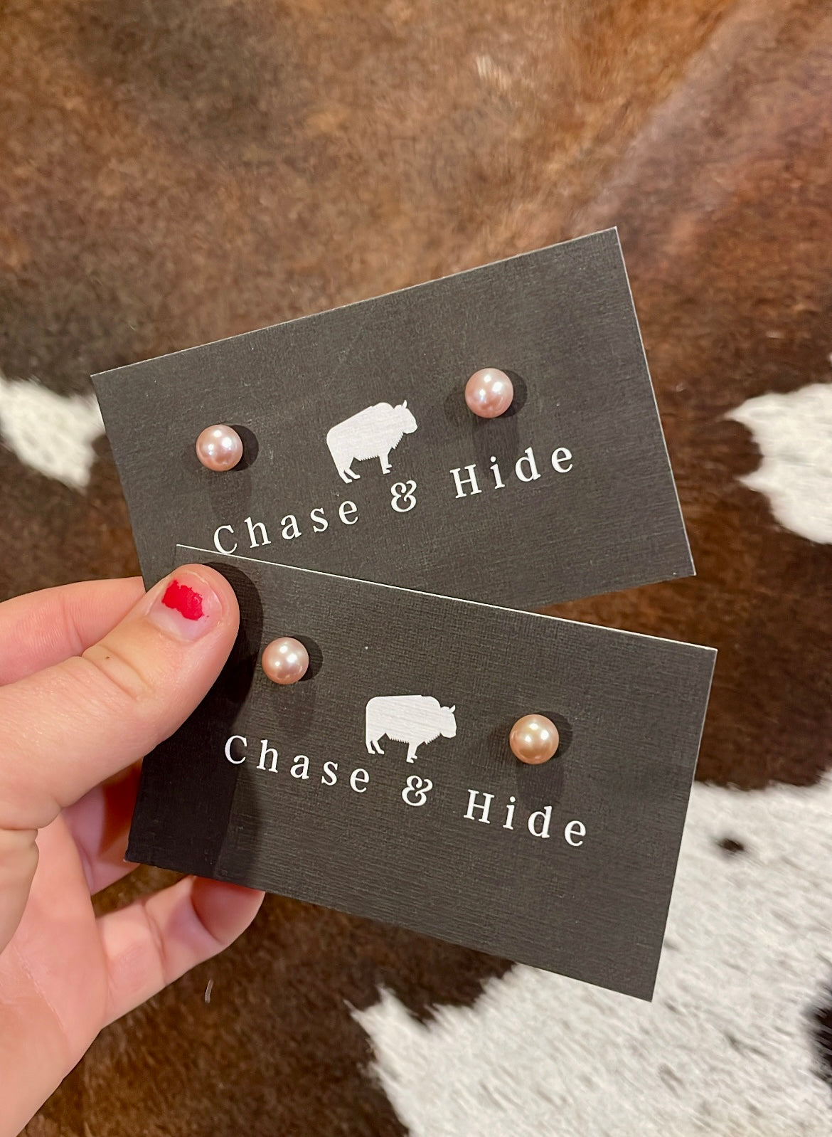 Pink Pearl Studs 