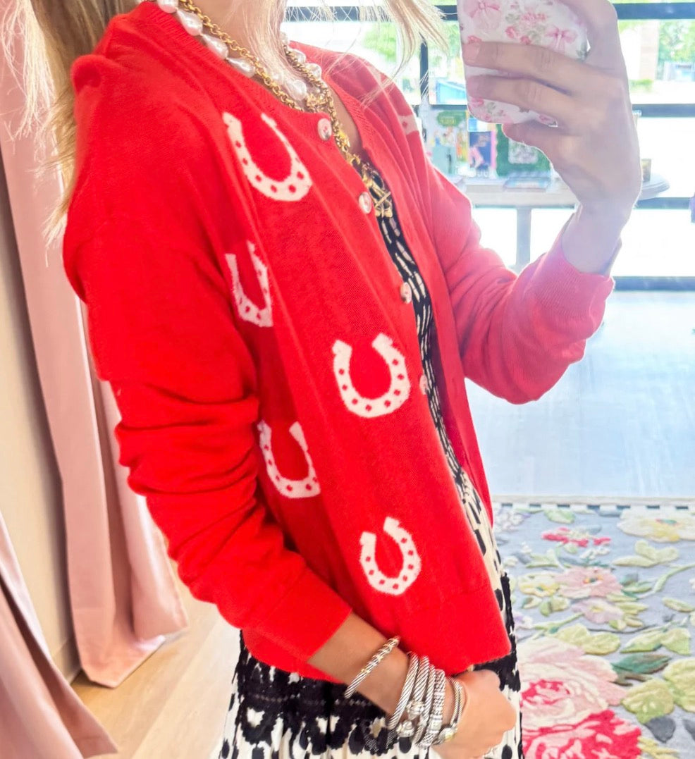 Horse Shoe Button Up Cardigan