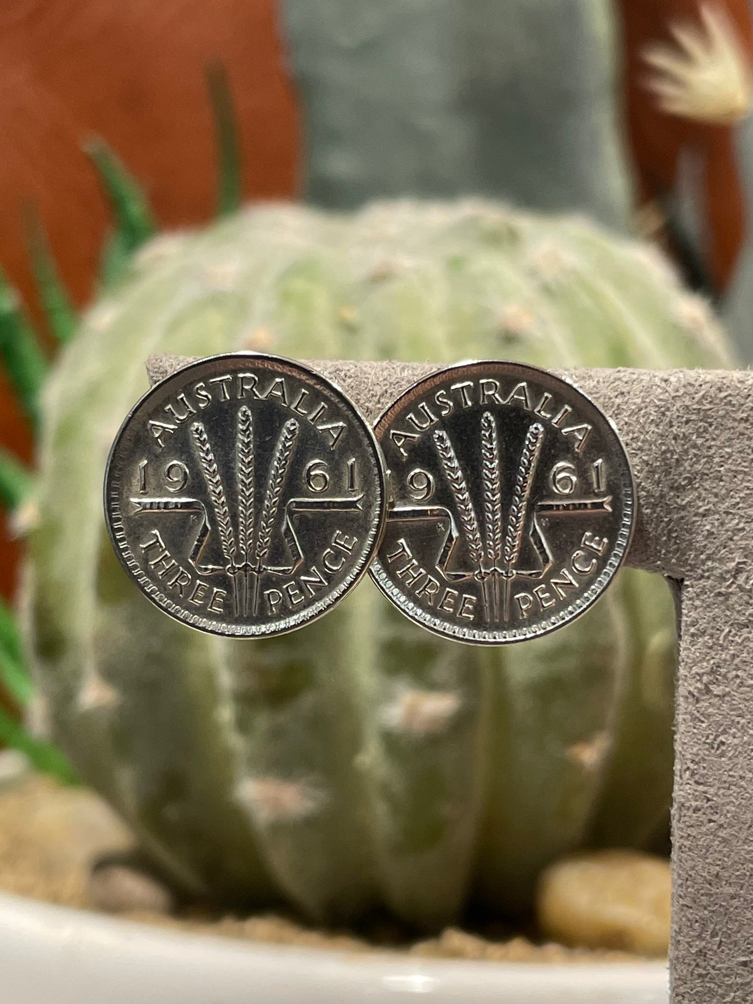 Three pence &amp; Six Pence Coin studs