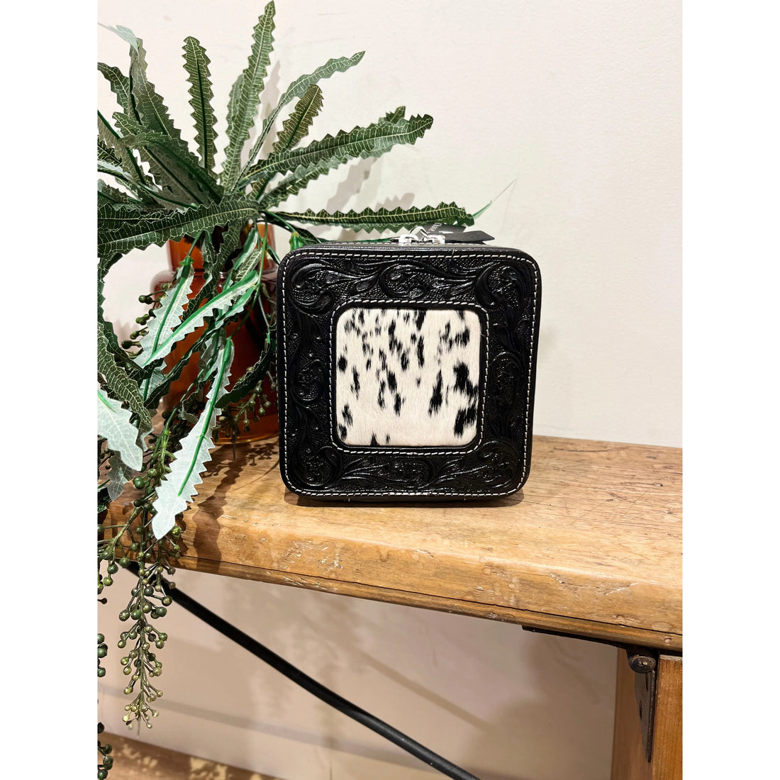 Tooled and Hide Jewellery Box