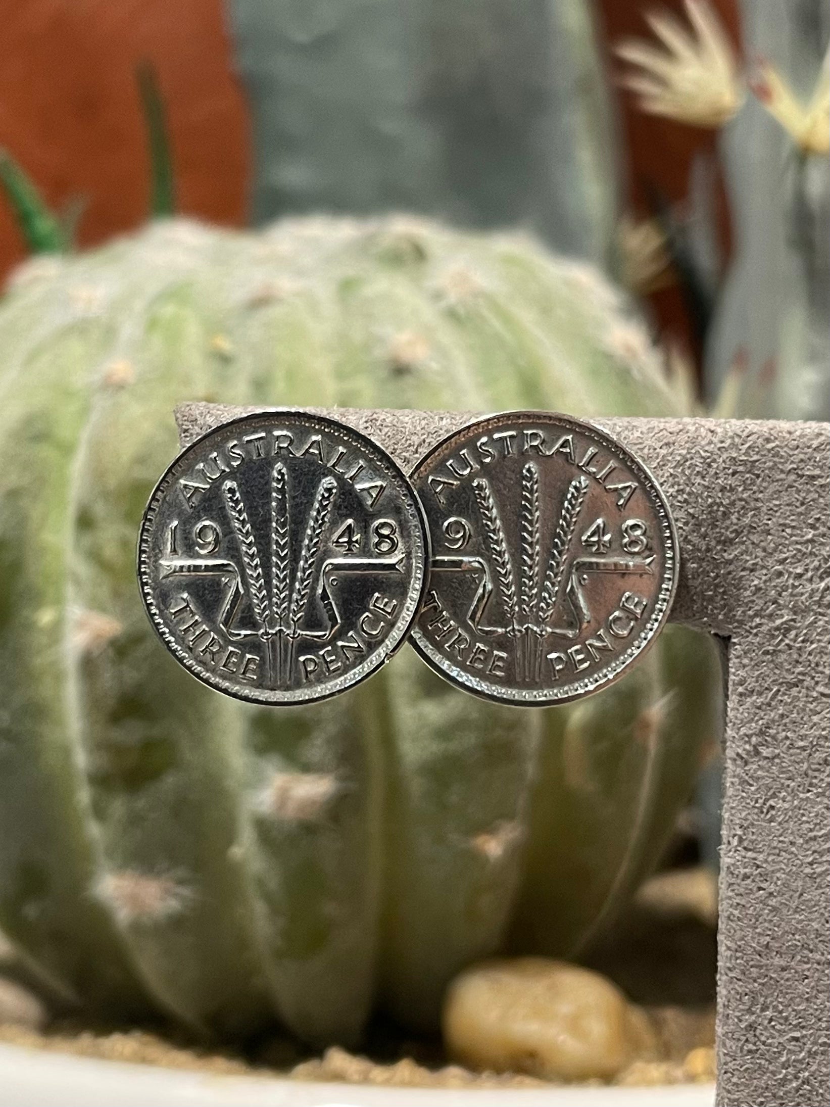 Three pence &amp; Six Pence Coin studs