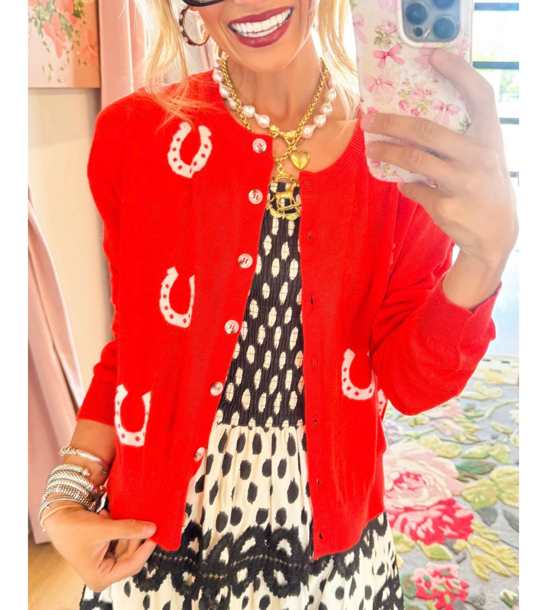 Horse Shoe Button Up Cardigan