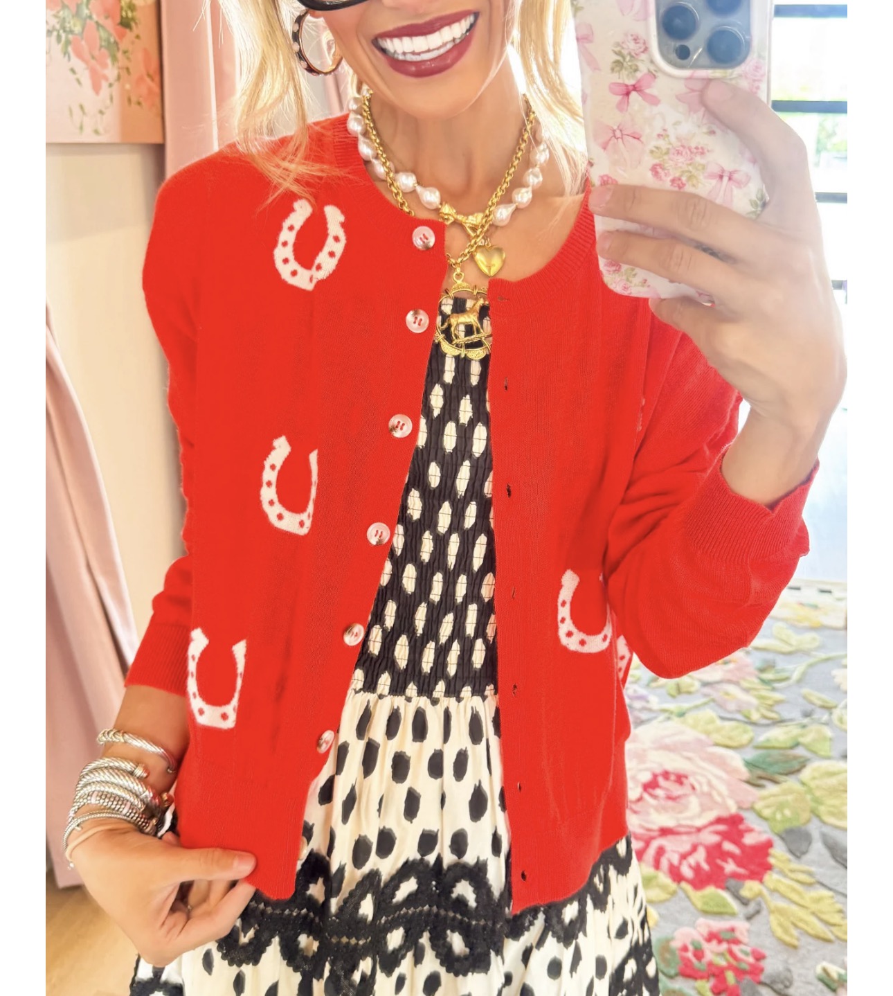 Horse Shoe Button Up Cardigan