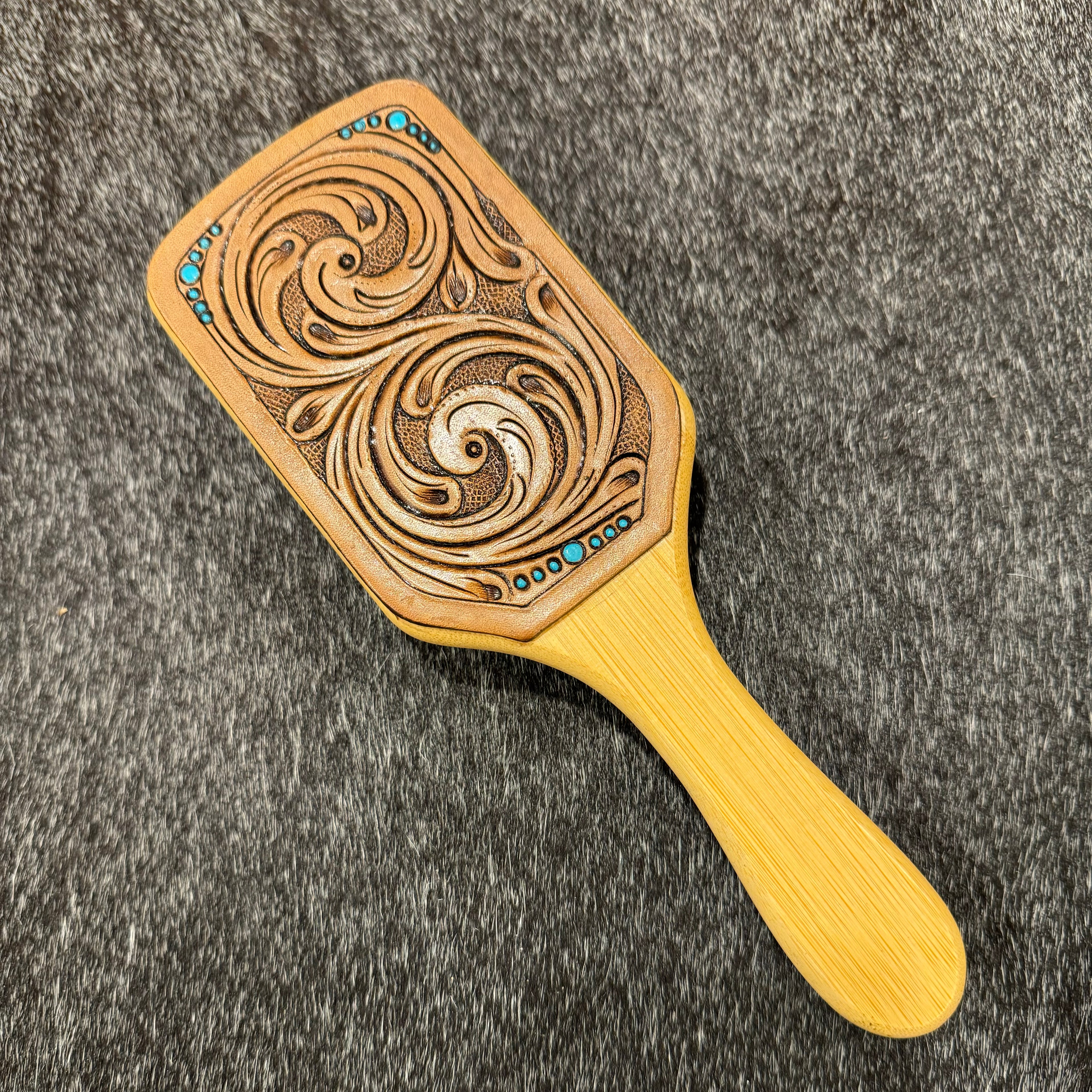 Tooled Hair Brush