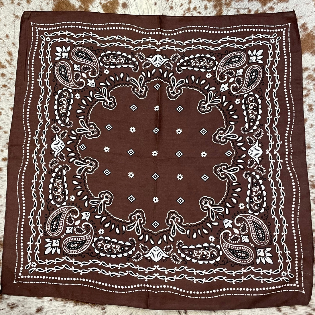 Brown Paisley Bandana 