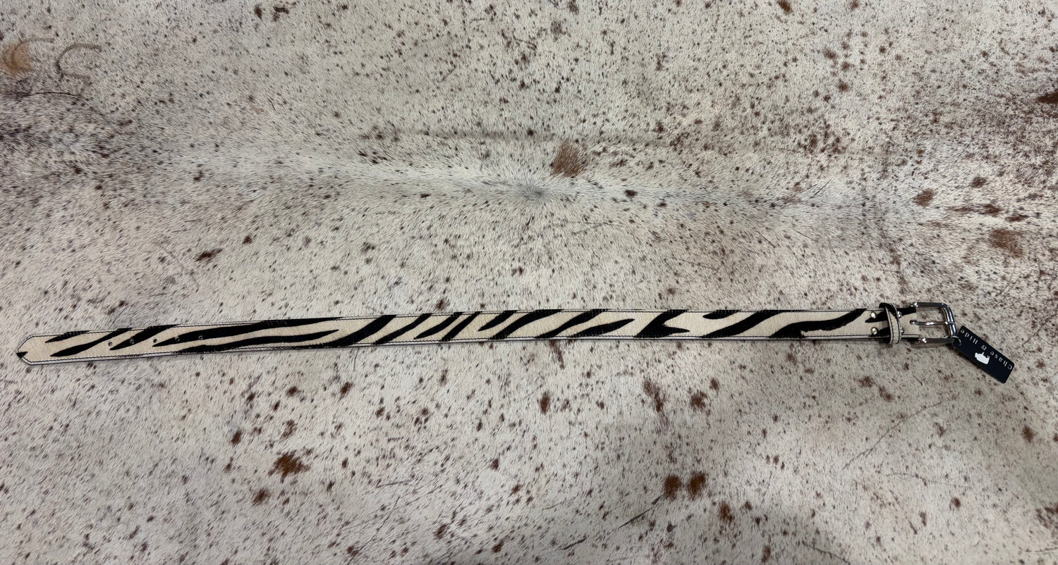 Zebra Leather Belt (small)