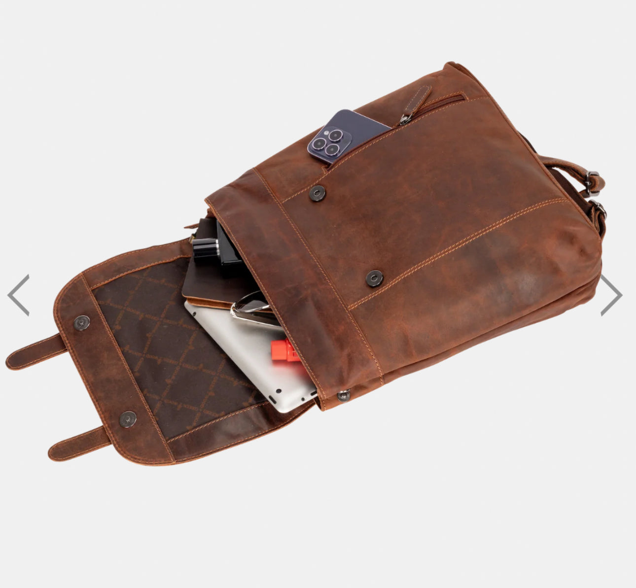 Convertible Leather Backpack 