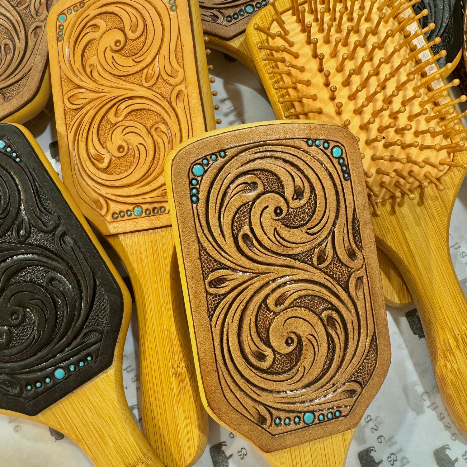 Tooled Hair Brush