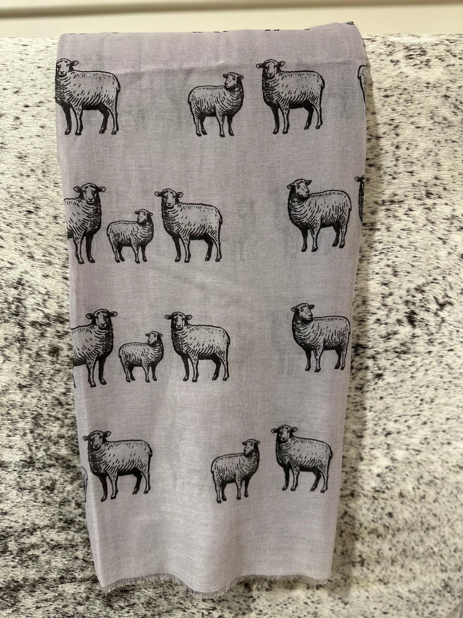Sheep family scarf