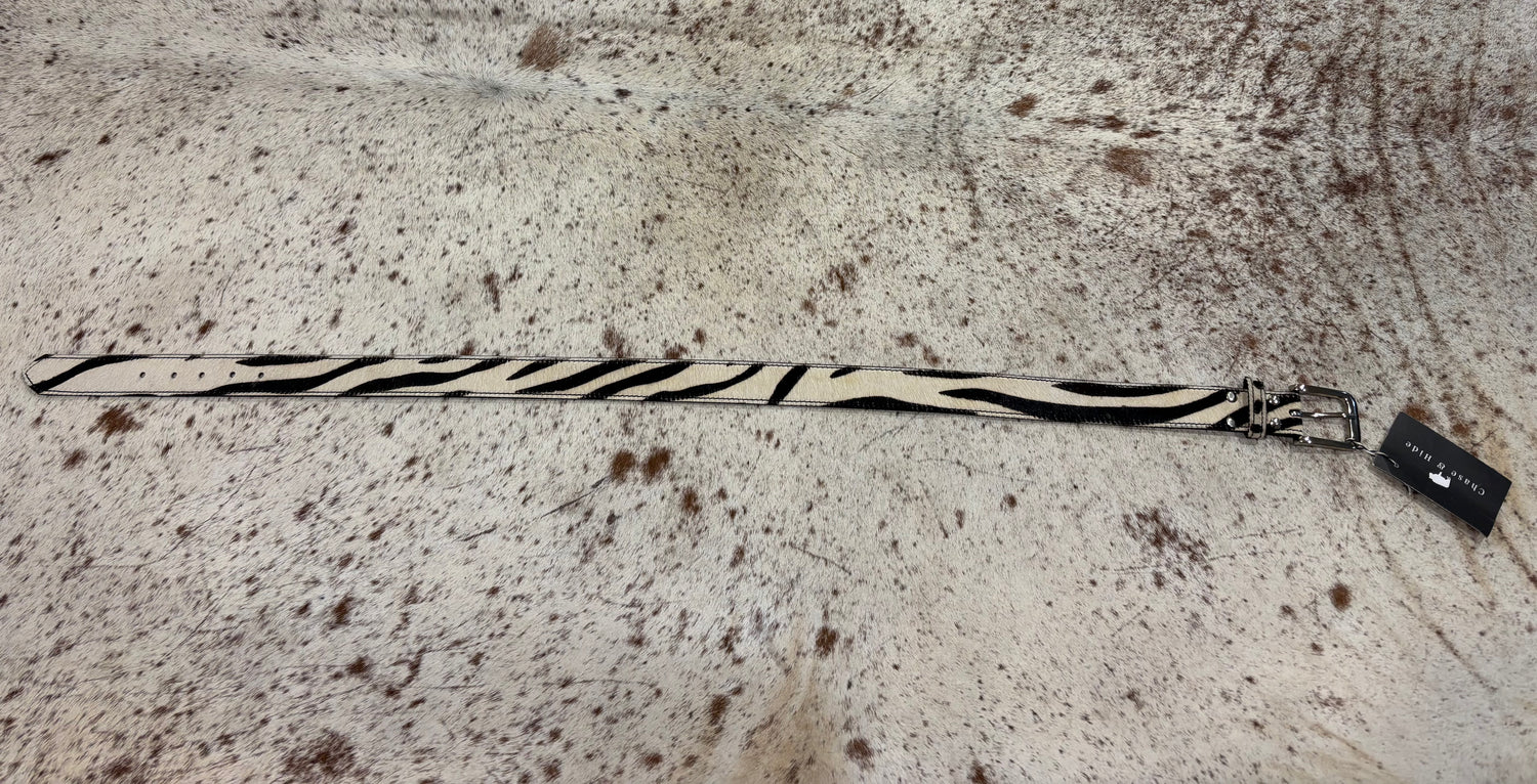 Zebra Leather Belt (small)