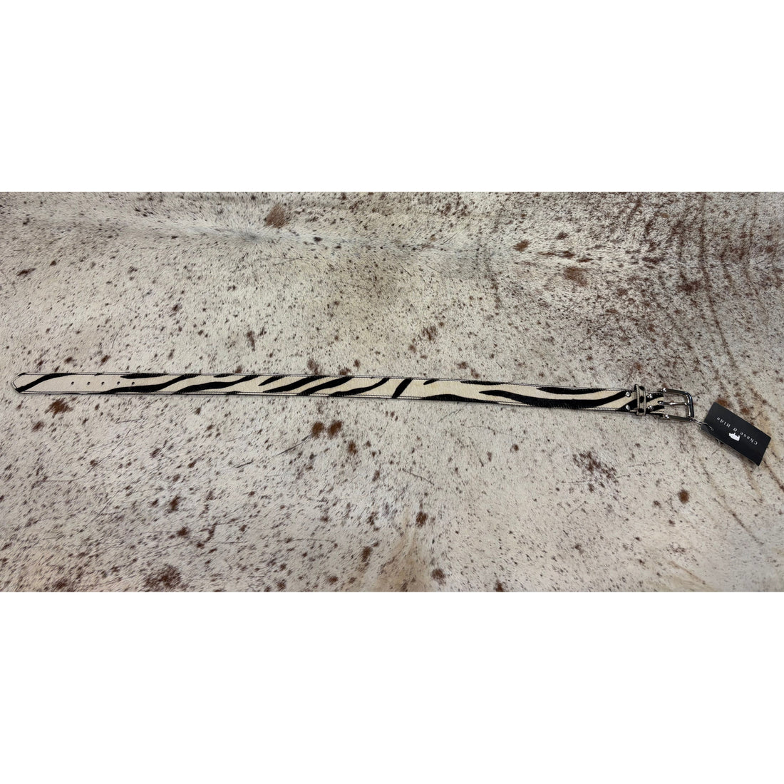 Zebra Leather Belt (small)