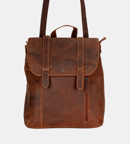 Convertible Leather Backpack 