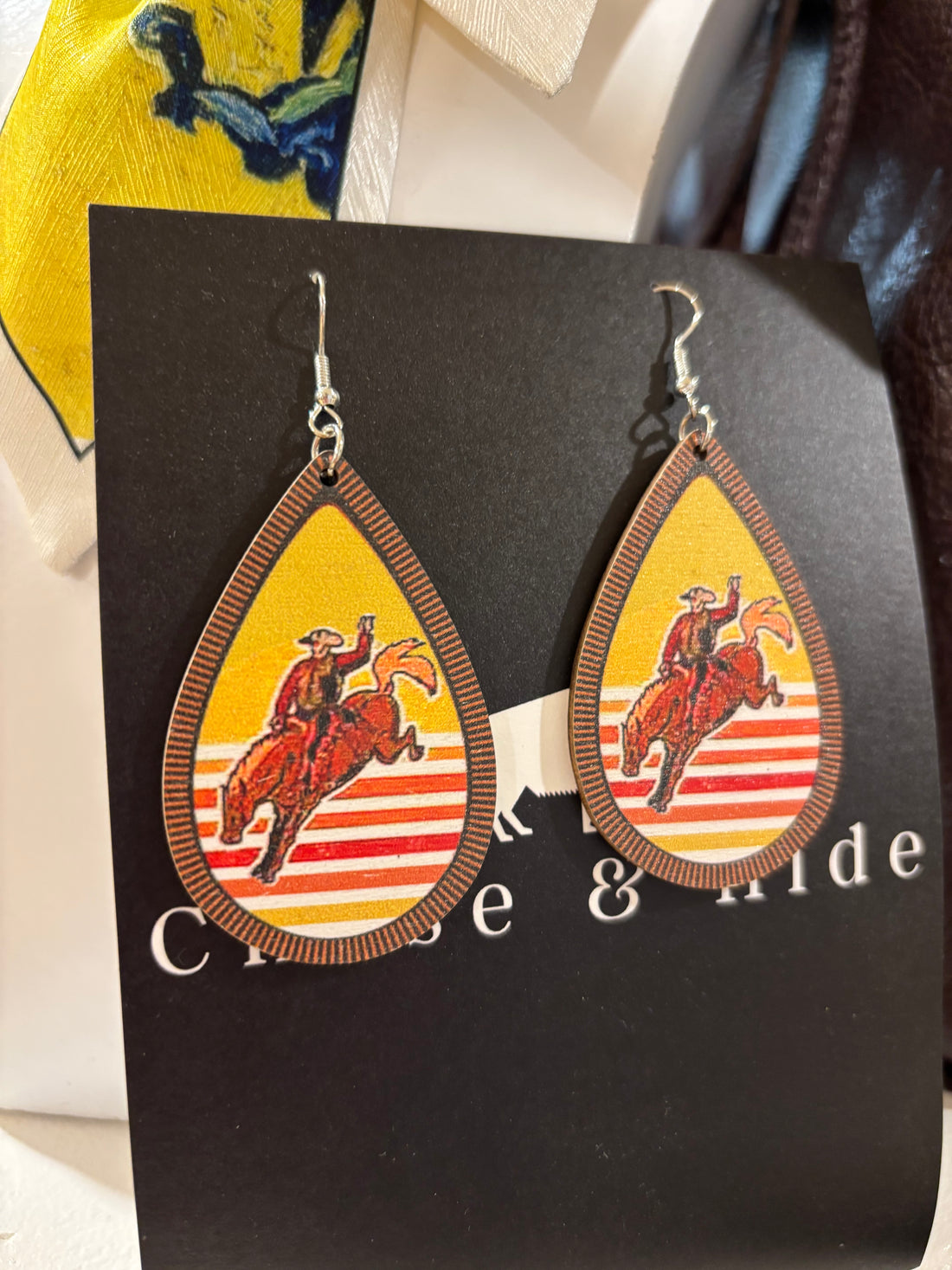 Wooden Drop Earrings