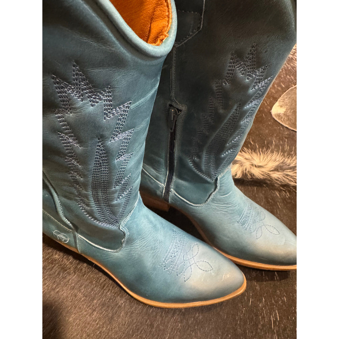 La Pintura Varsy blue cowboy boots 39