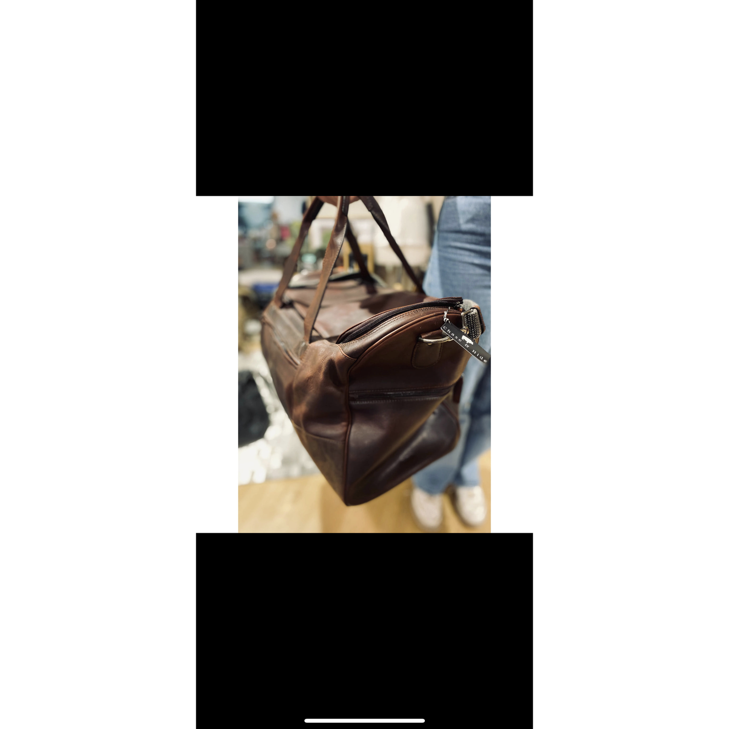 The Hunter Valley Large Leather Travel Bag Brown