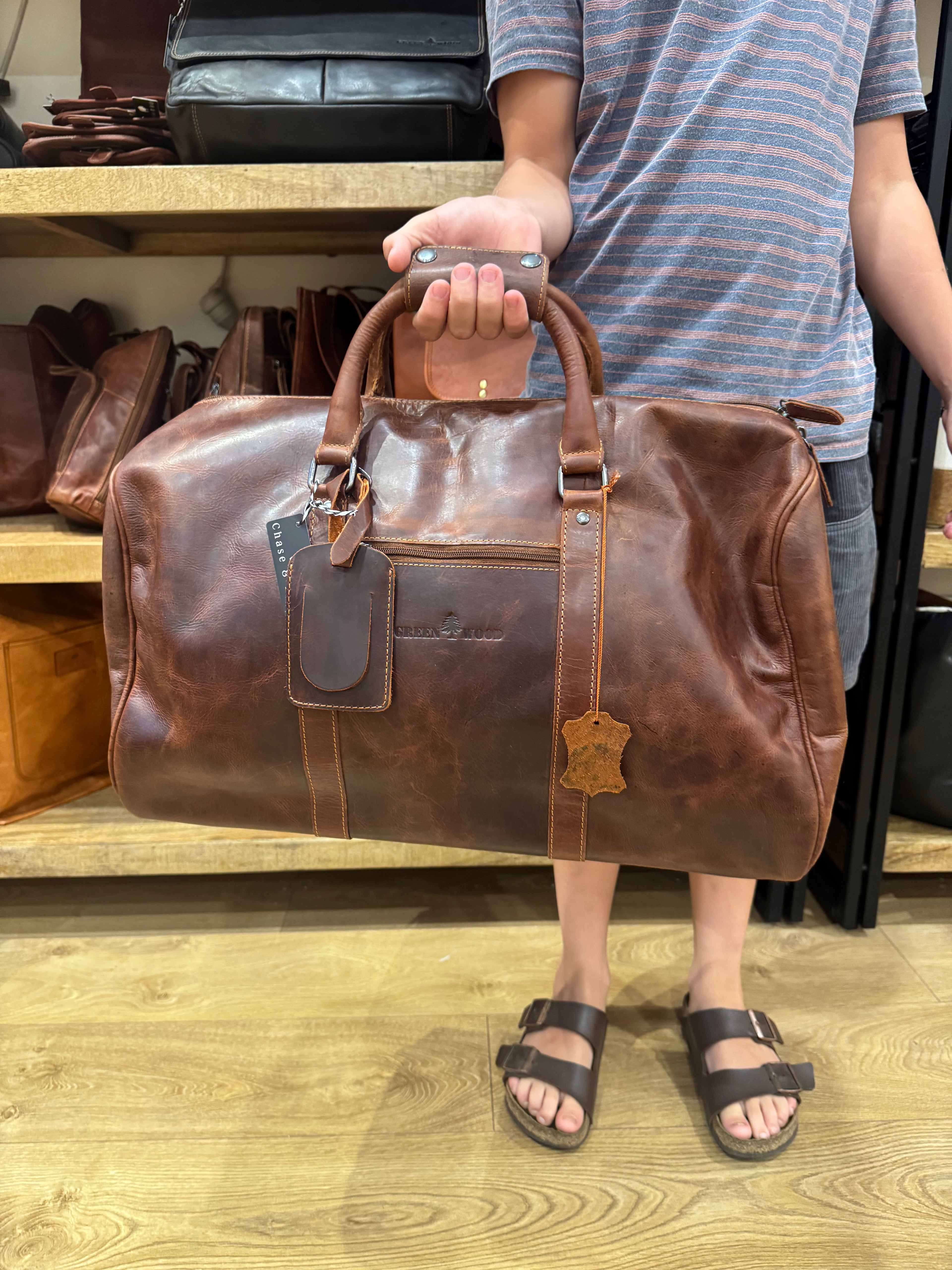 Leather Overnight Bag 