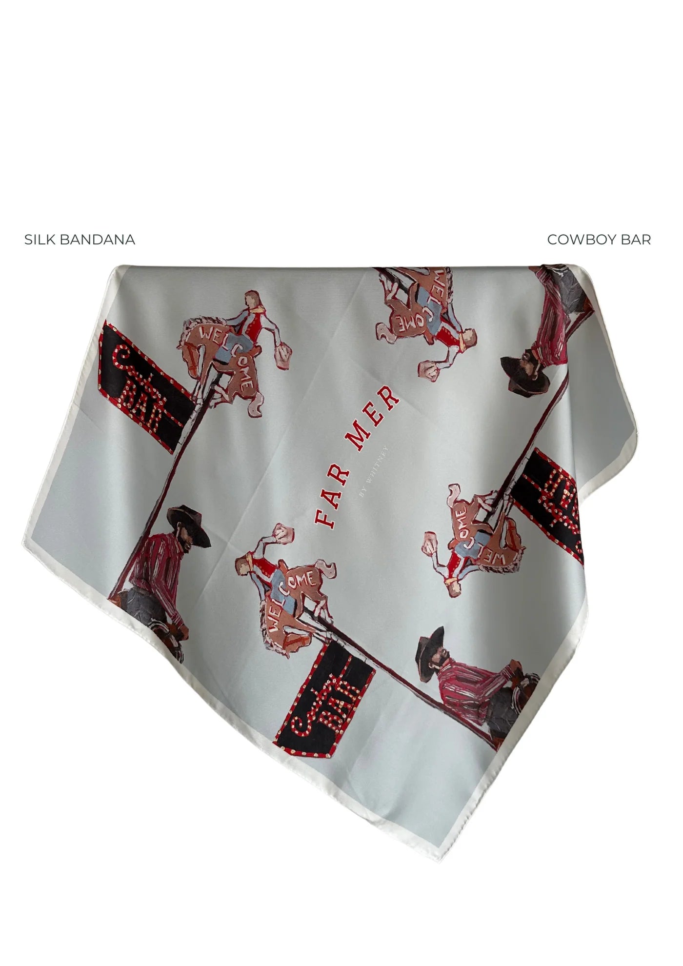 FAR MER by Whitney - Cowboy Bar Cotton Bandana Scarf
