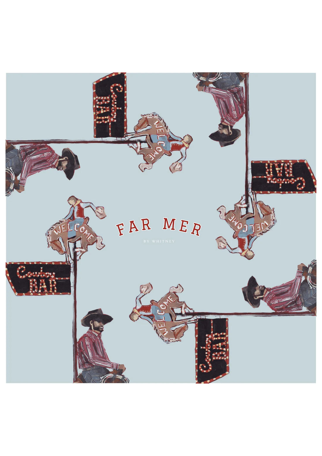 FAR MER by Whitney - Cowboy Bar Cotton Bandana Scarf
