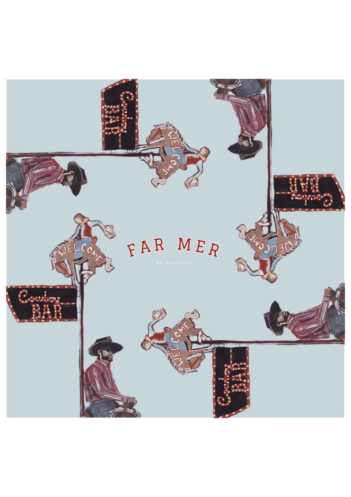 FAR MER by Whitney - Cowboy Bar Cotton Bandana Scarf