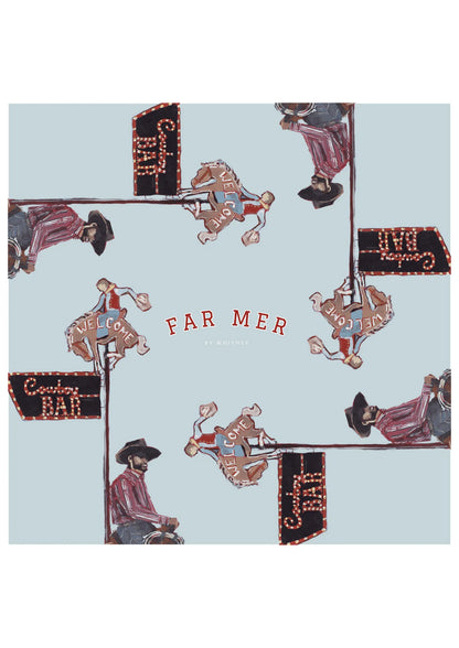 FAR MER by Whitney - Cowboy Bar Cotton Bandana Scarf