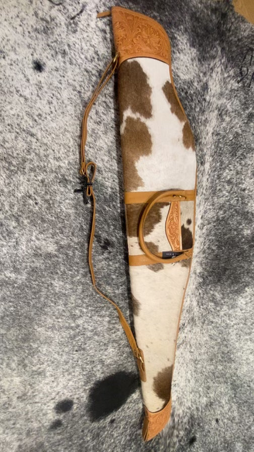 Rifle / Gun Case Cowhide and Tooling - Gun