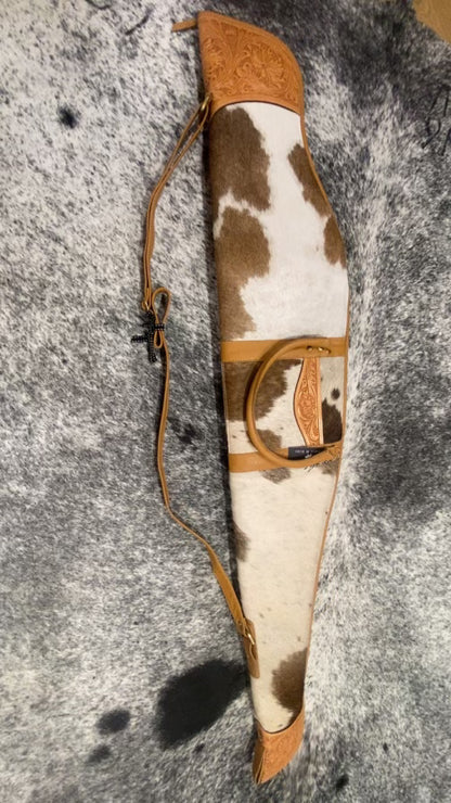 Rifle / Gun Case Cowhide and Tooling - Gun