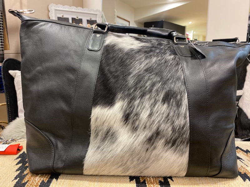 Leather &amp; Cowhide Travel Bag - 12780