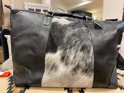 Leather &amp; Cowhide Travel Bag - 12780