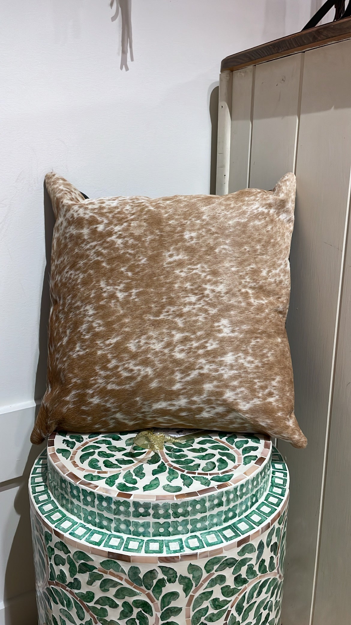 Hide and leather Cushion 