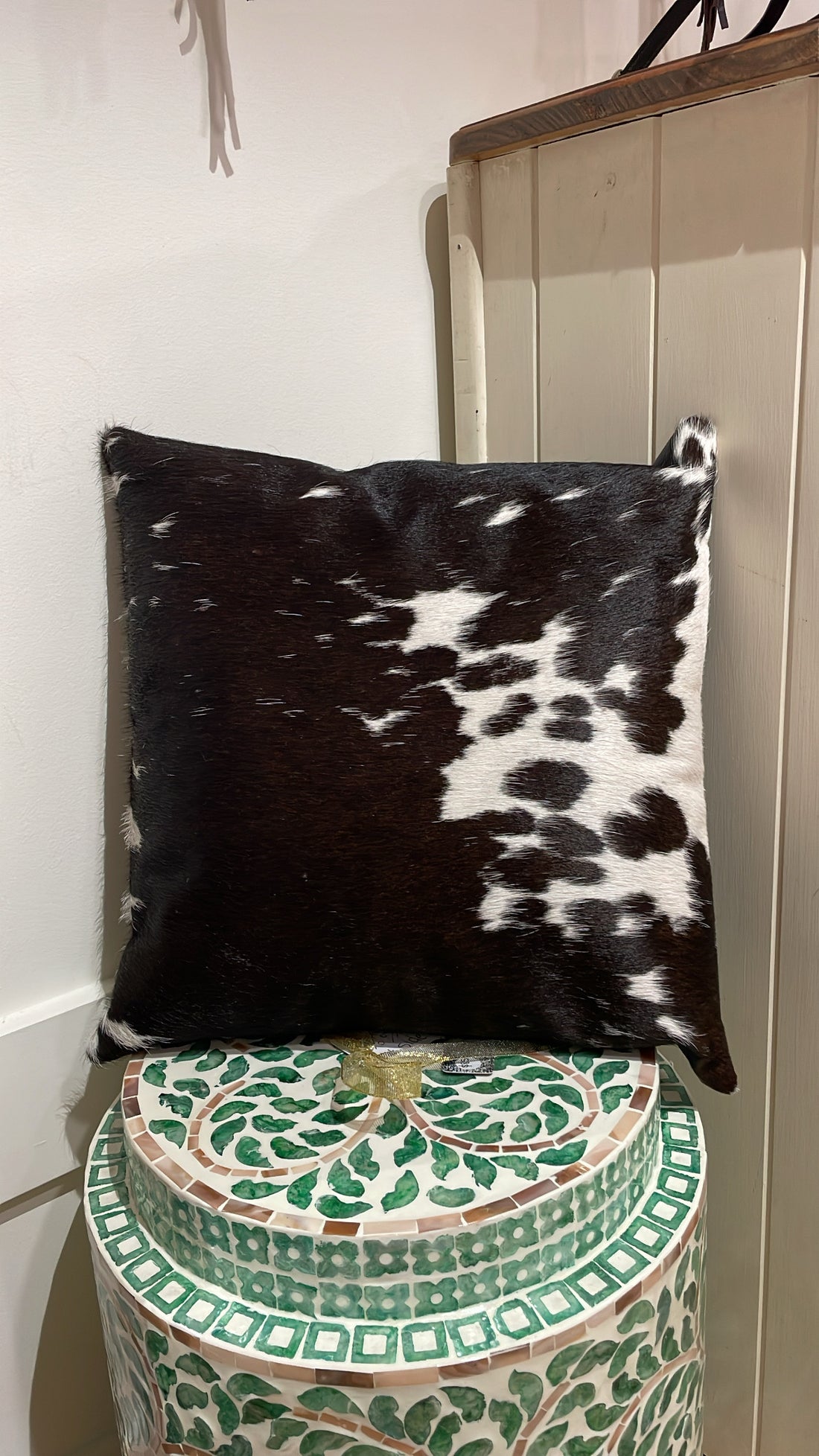 Hide and leather Cushion 