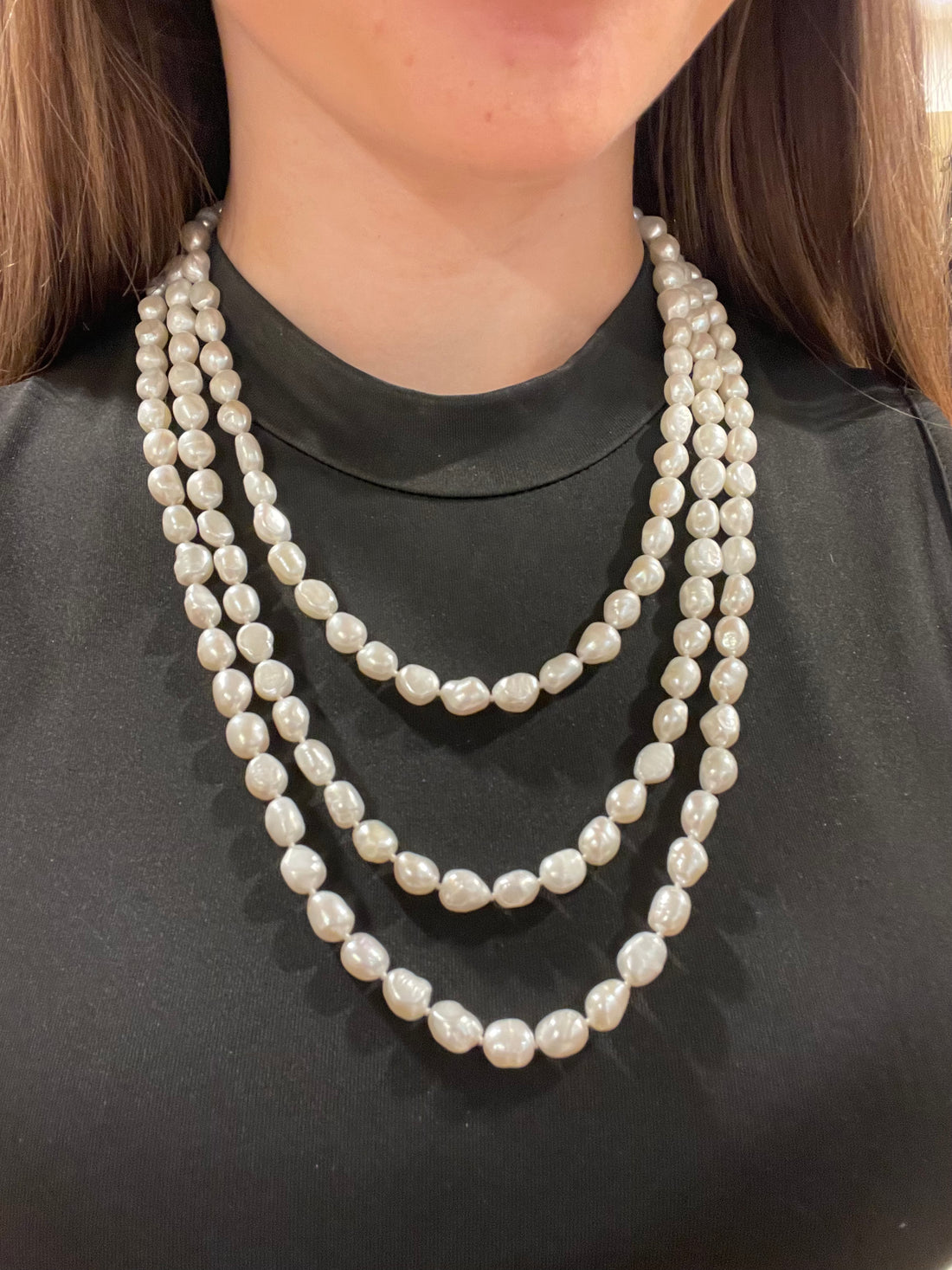 White Nugget String of Pearls 