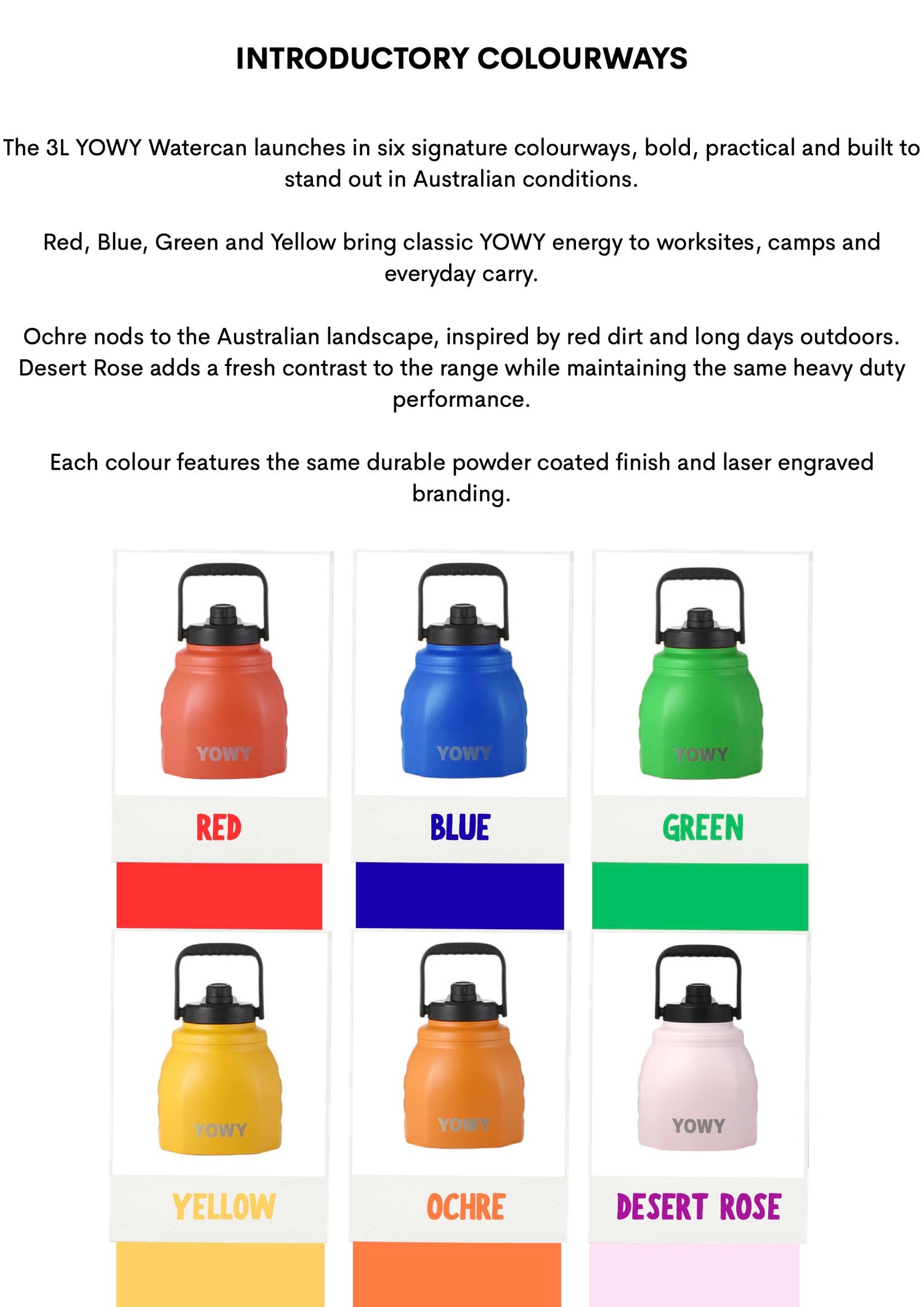 Yowy Water Cans - Local pickup only. (call 0439667255 if you would like yowys shipped as freight applies)
