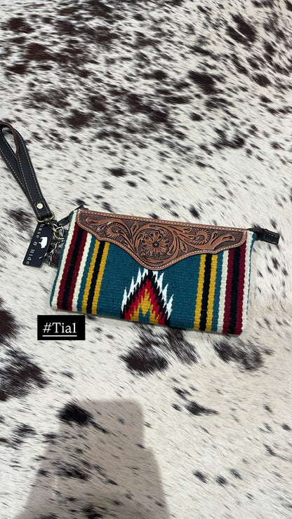 Tia Saddle Blanket Clutch 