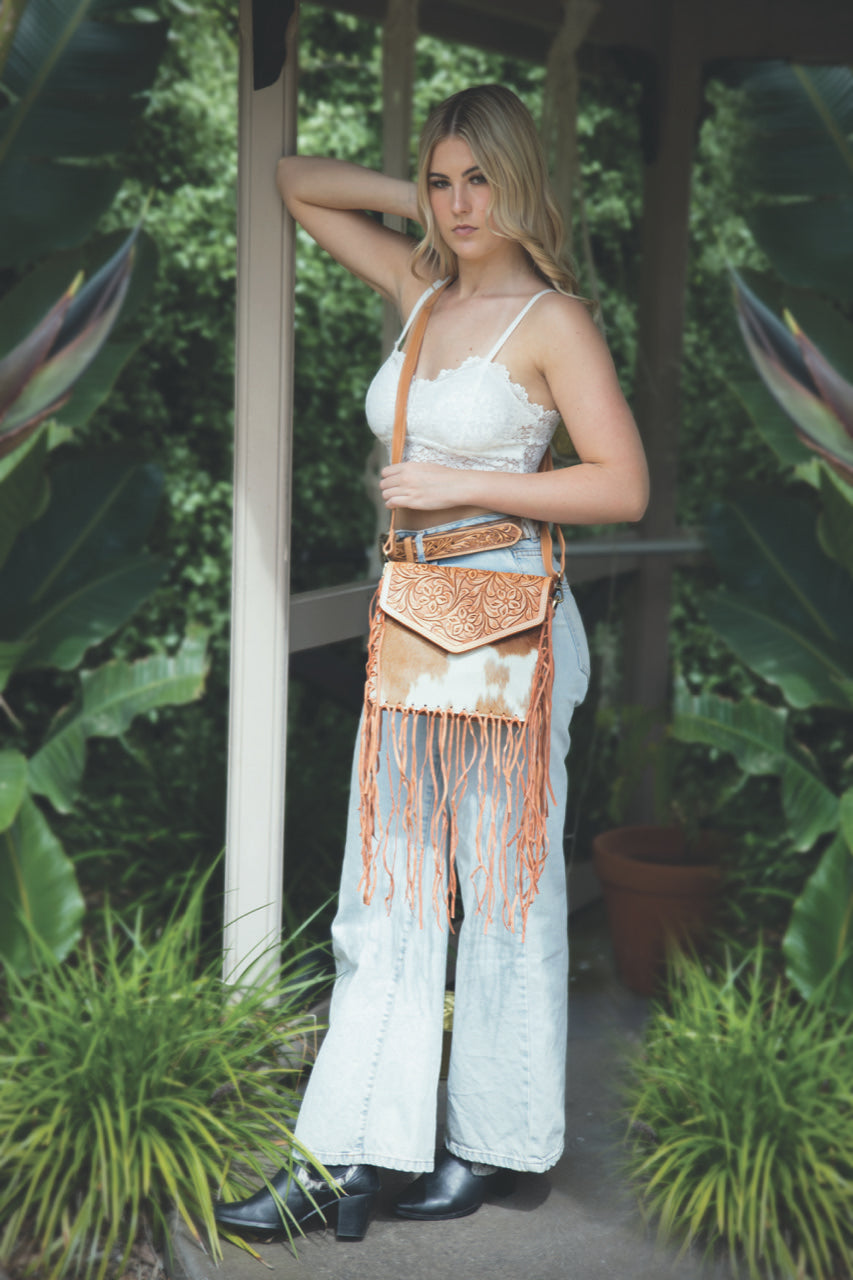 Tan Tassel Crossbody 