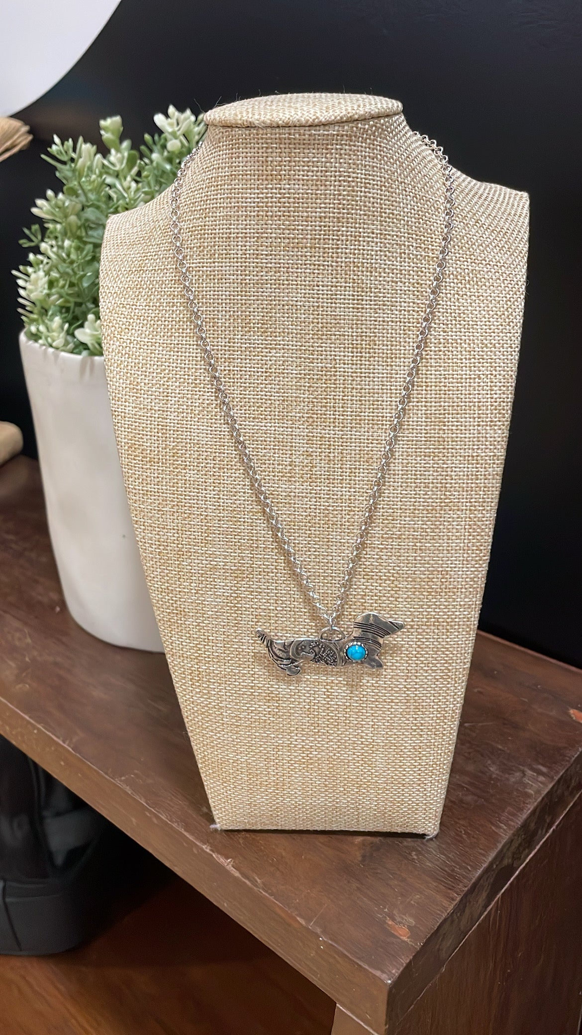 Silver Dachshund Necklace 
