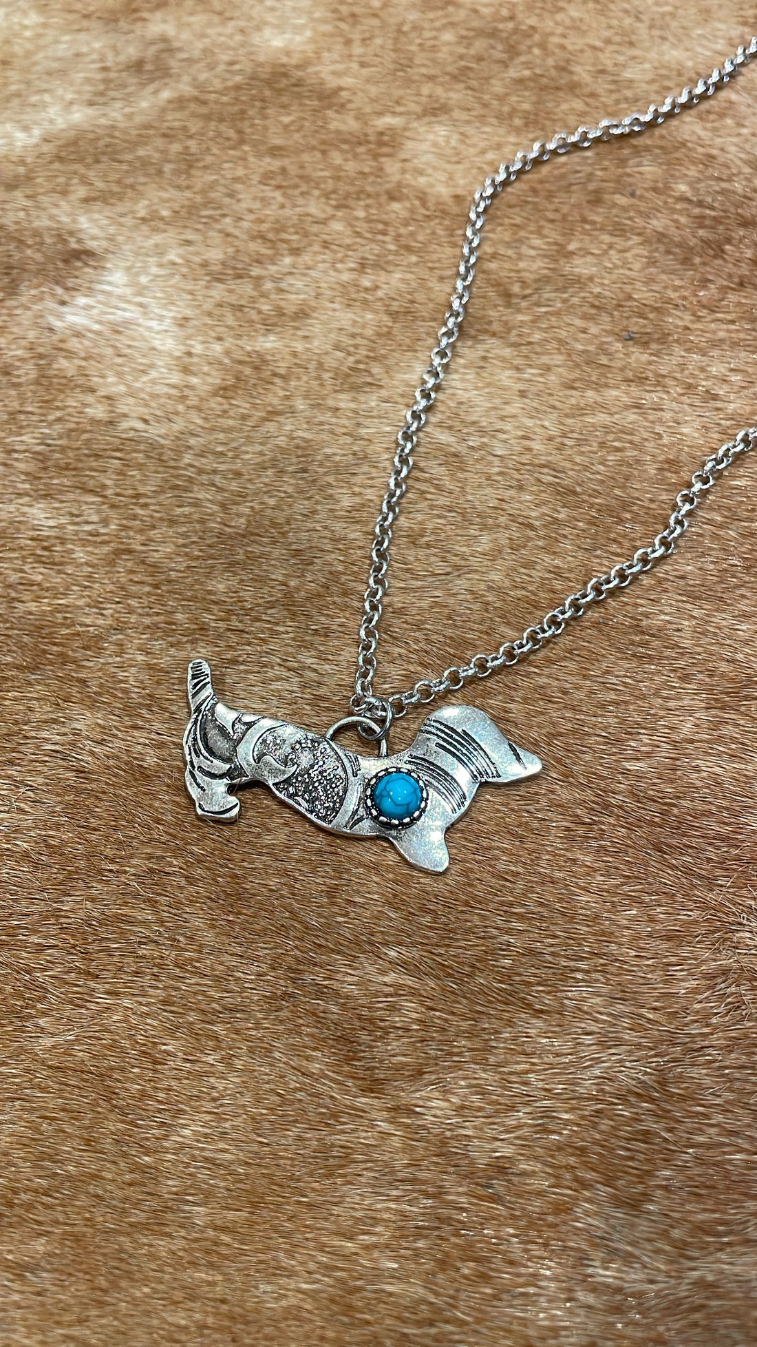 Silver Dachshund Necklace 