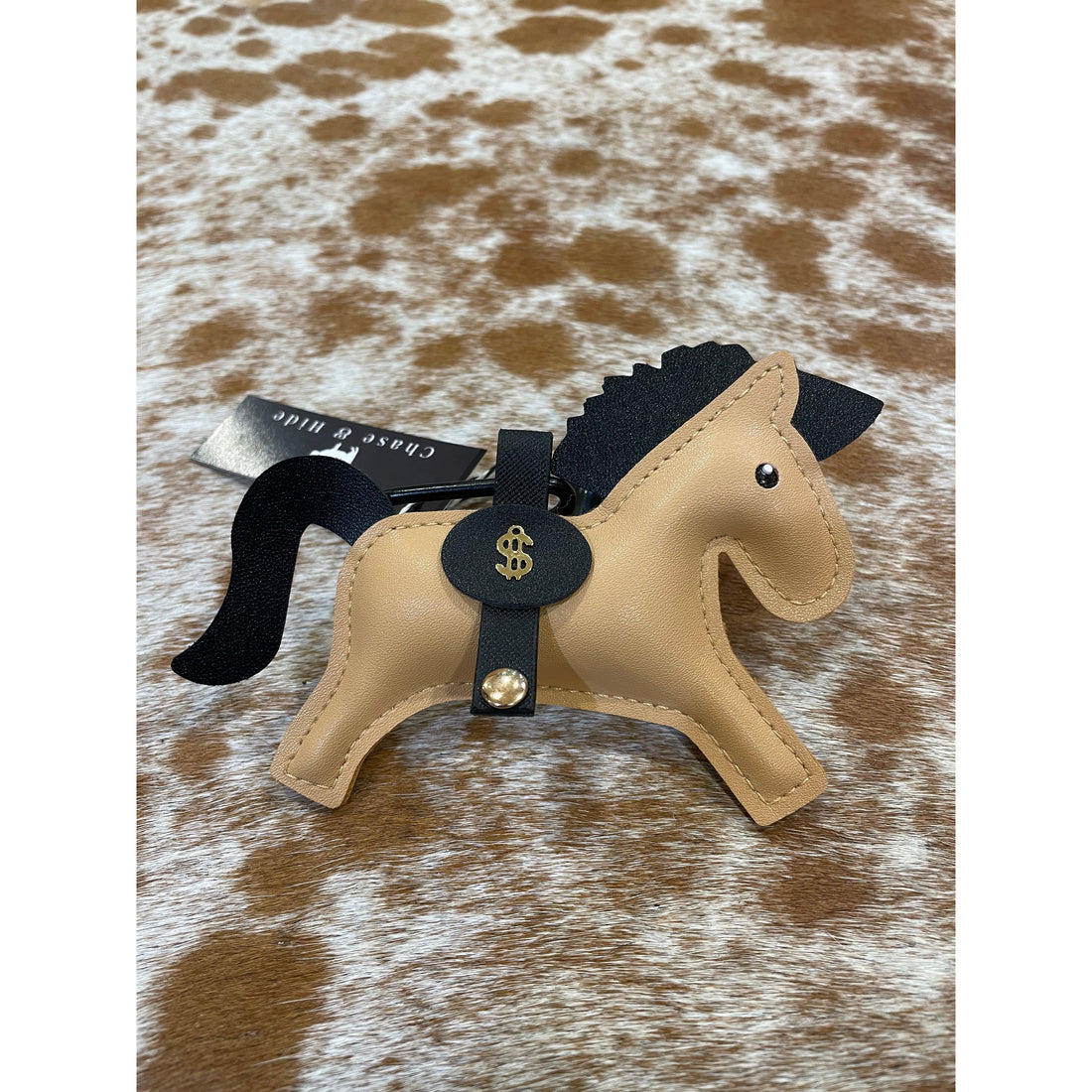 Leather Pony Pendant Keychain