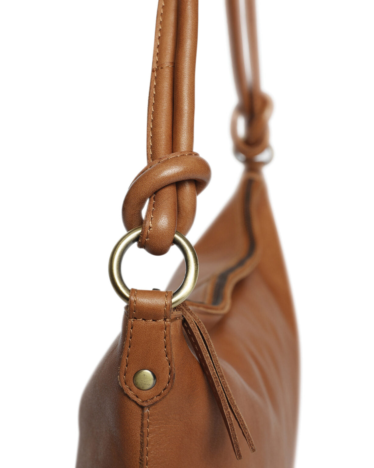 Ladies brown leather shoulder bag 