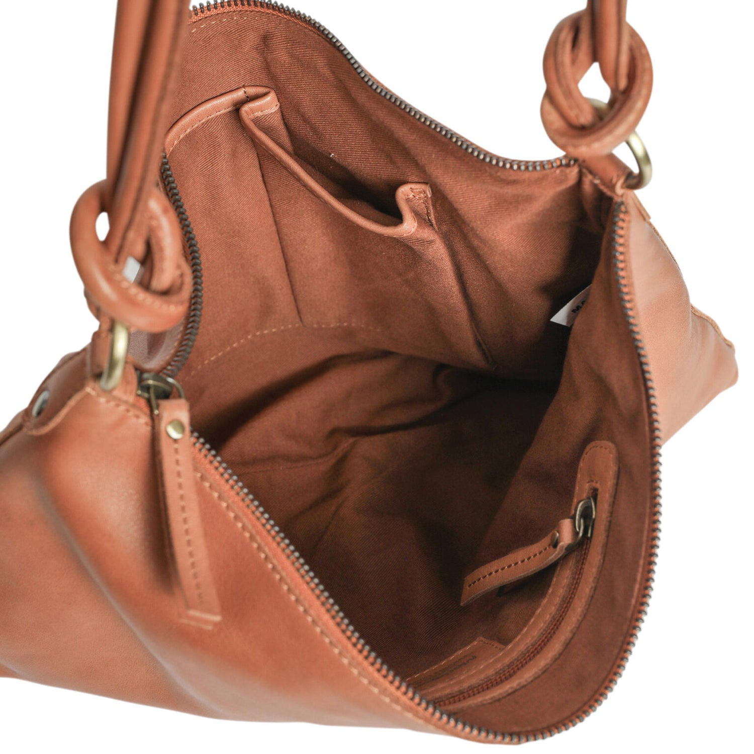Ladies brown leather shoulder bag 