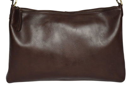 Ladies brown leather shoulder bag 