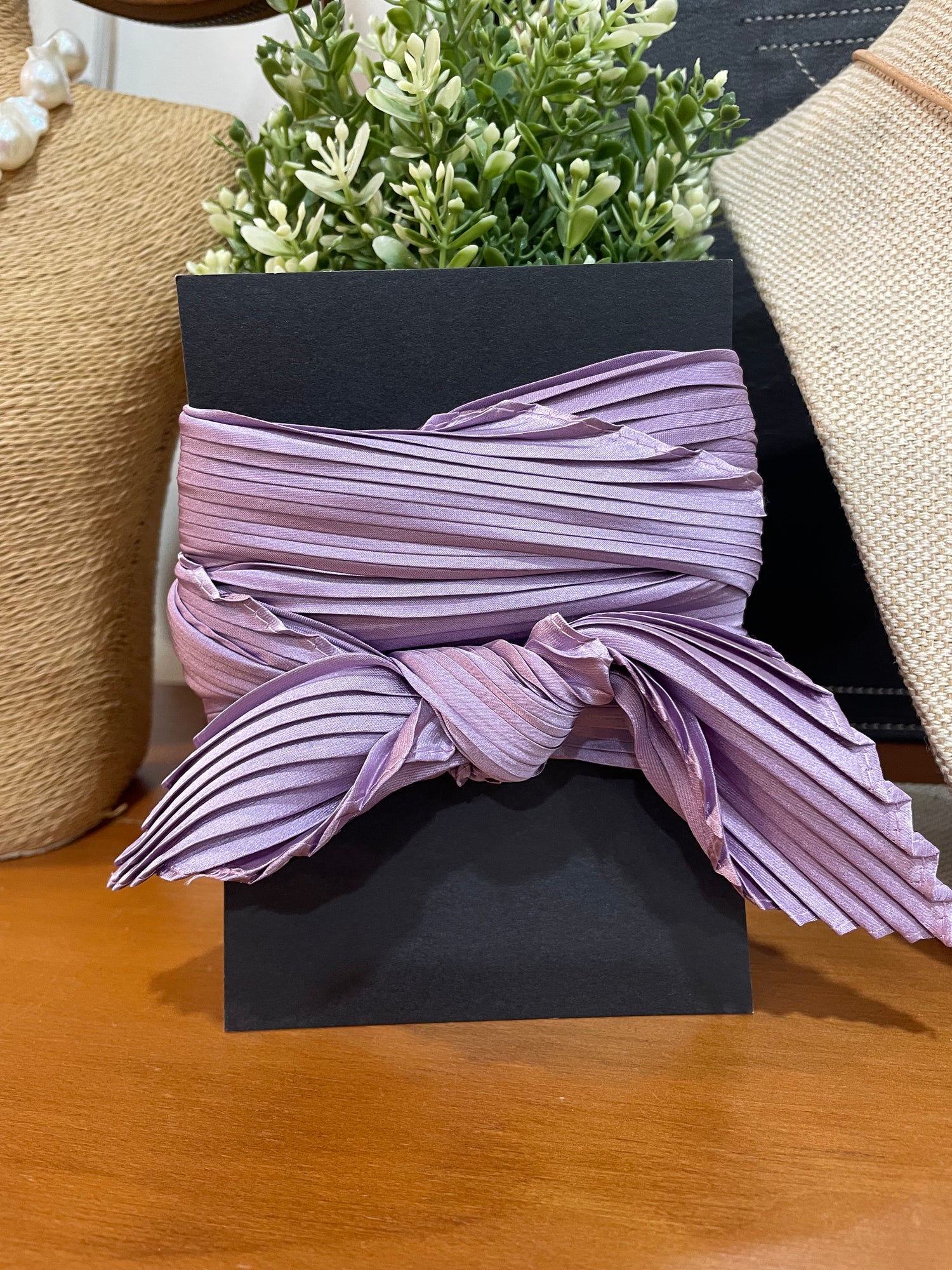 Pleated Silk Twilly Neck Ties 