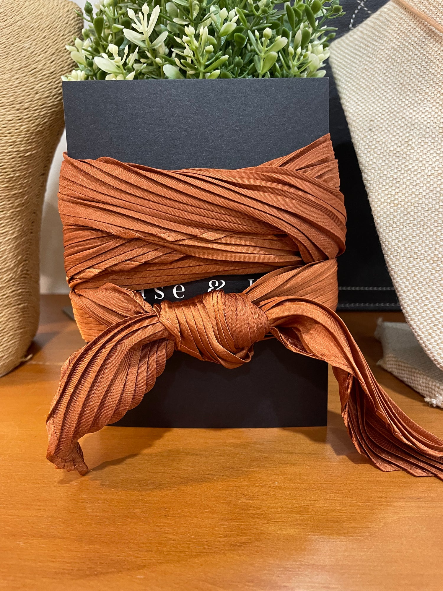 Pleated Silk Twilly Neck Ties 