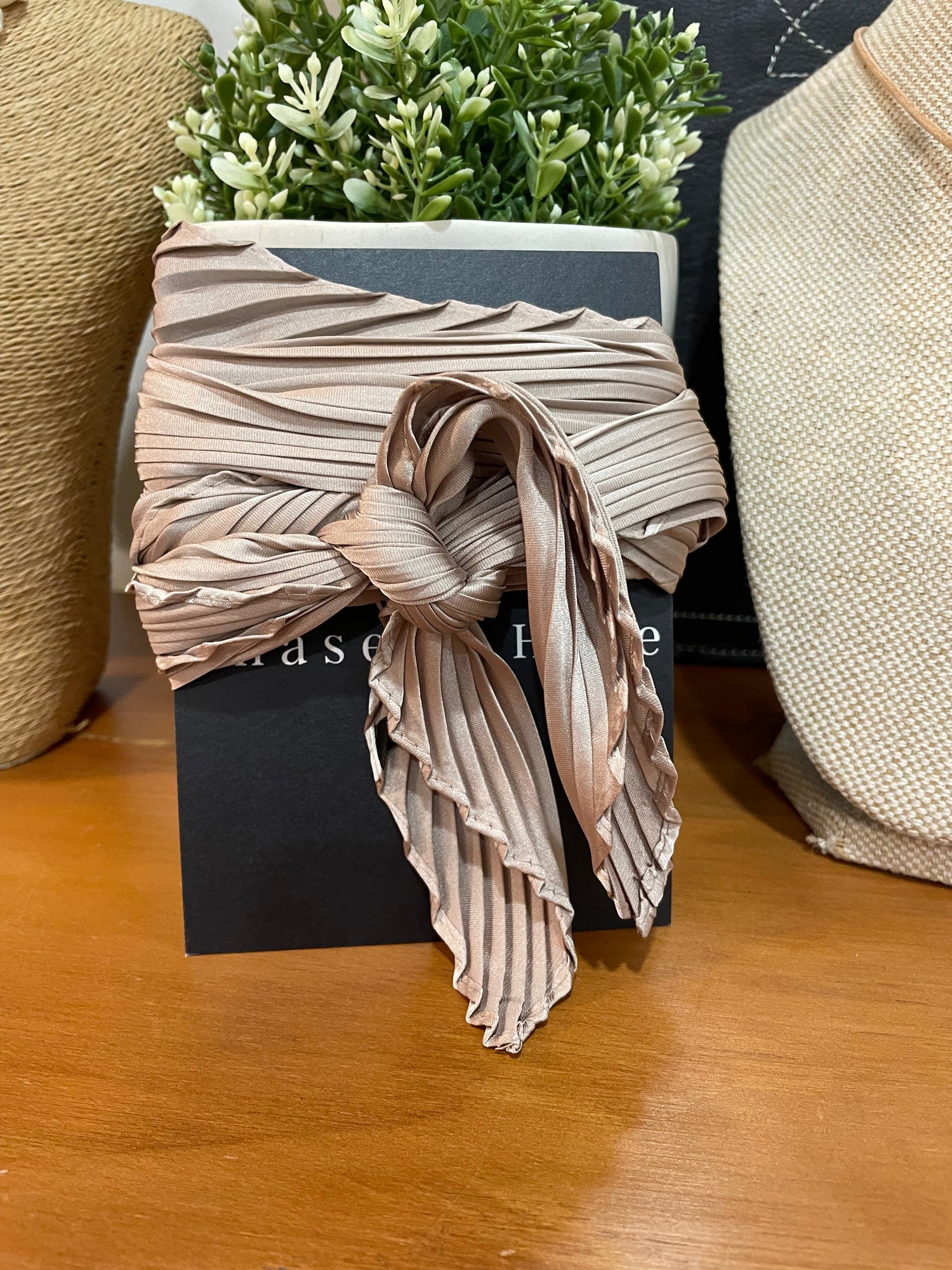 Pleated Silk Twilly Neck Ties 