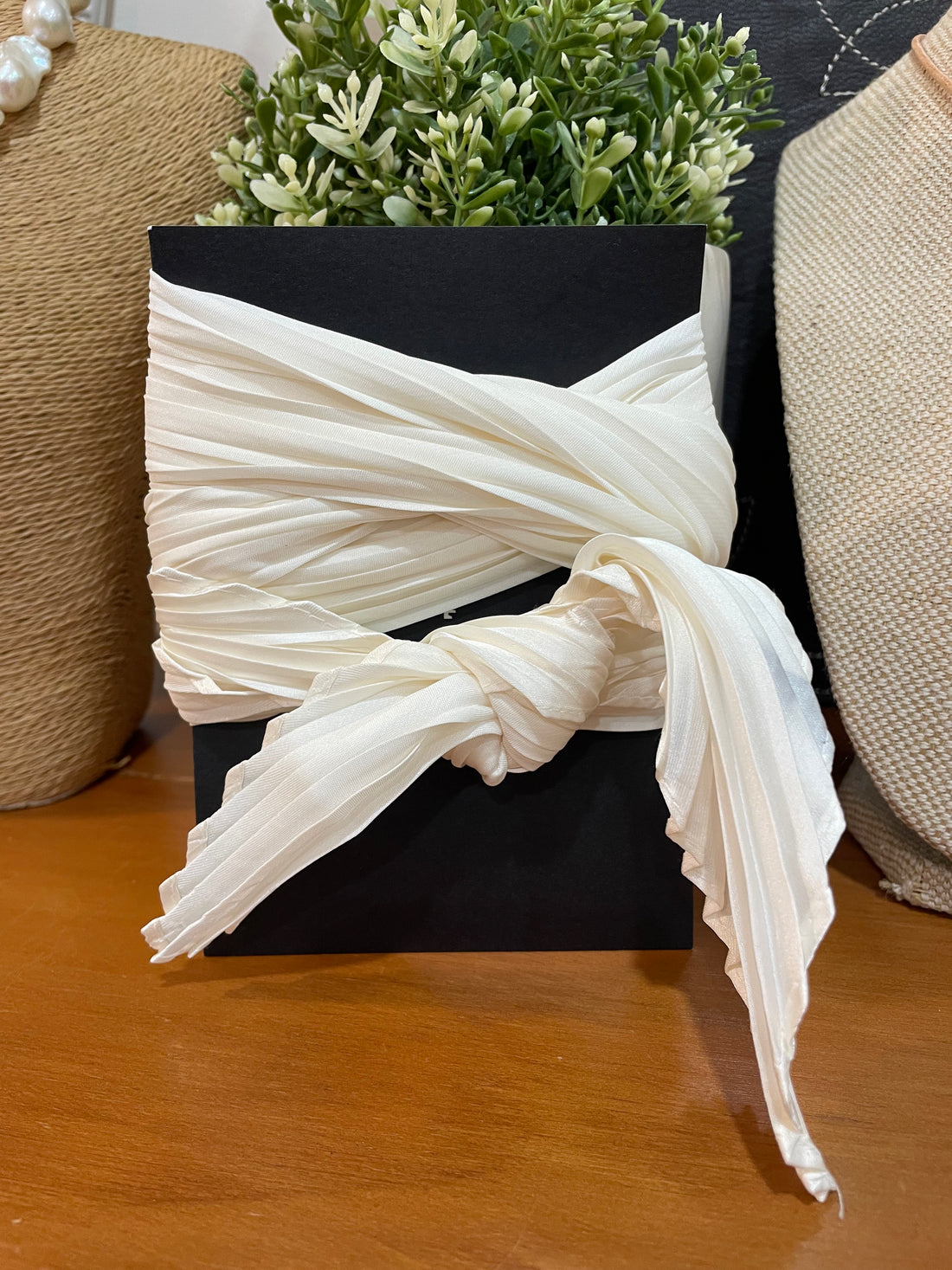 Pleated Silk Twilly Neck Ties