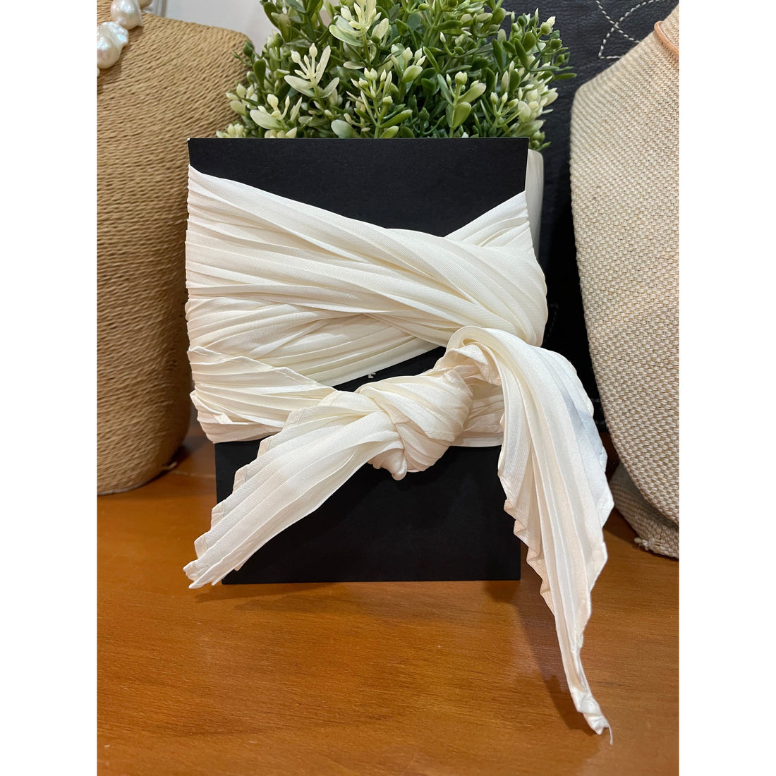Pleated Silk Twilly Neck Ties