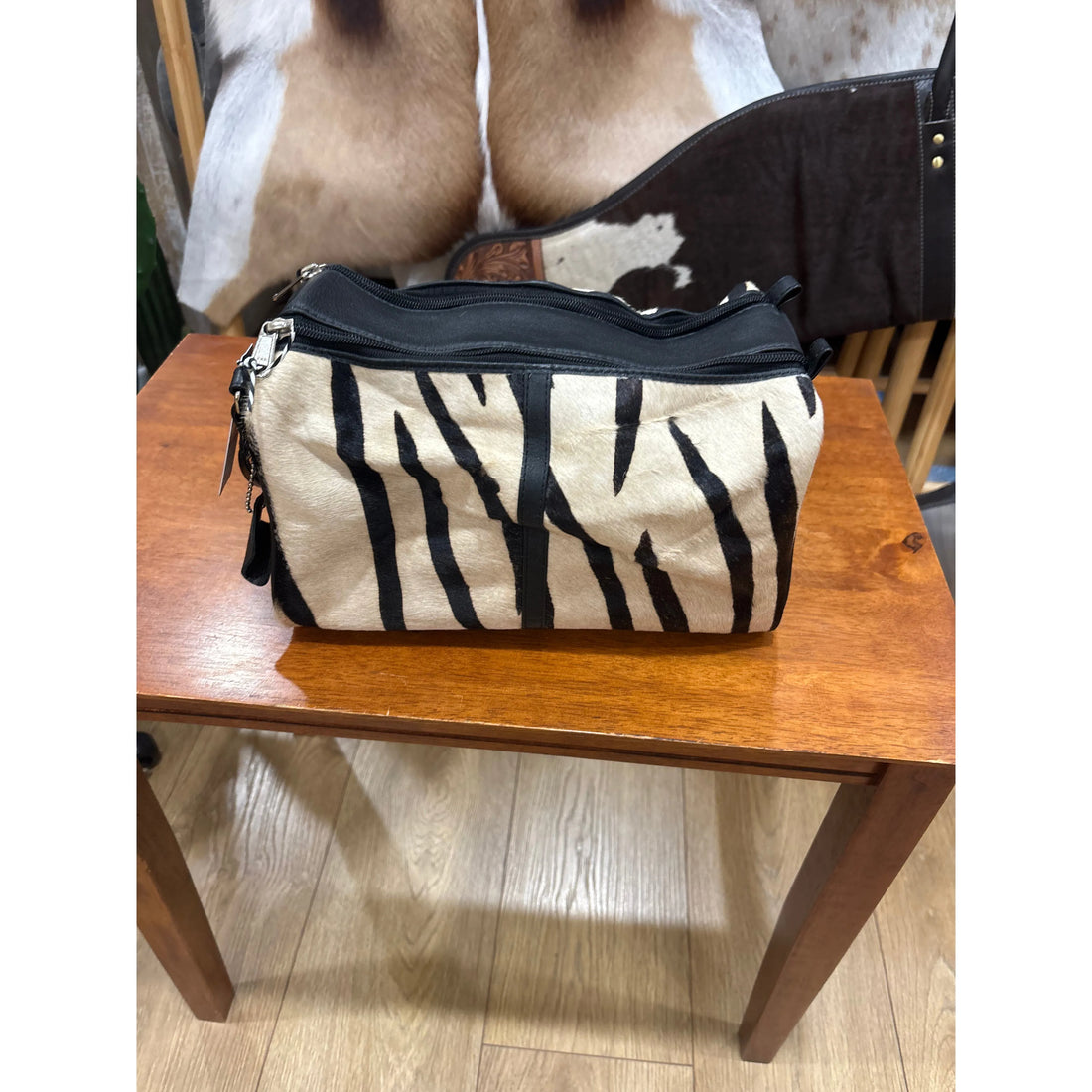 Zebra Hide Toiletry Bag